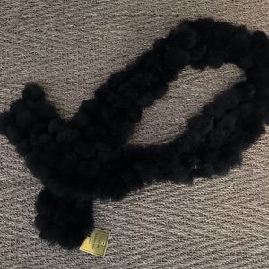 100% Rabbit Fur Scarf in Chocolate Brown, New With Tags